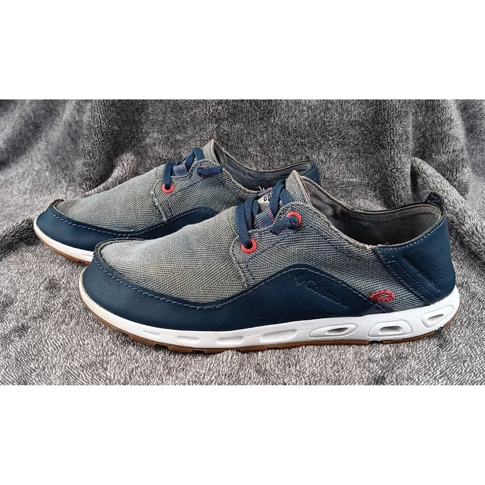 Columbia PFG Men's Wide Boat Shoes Water Shoes‎ Size 7 Blue Mesh Sneakers